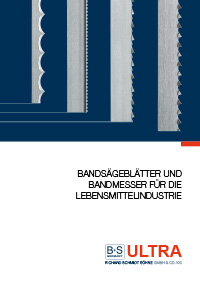 Bandsägeblätter und Bandmesser für die Lebensmittelindustrie