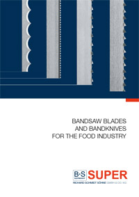 Bandsaw blades and band knives for the food industry